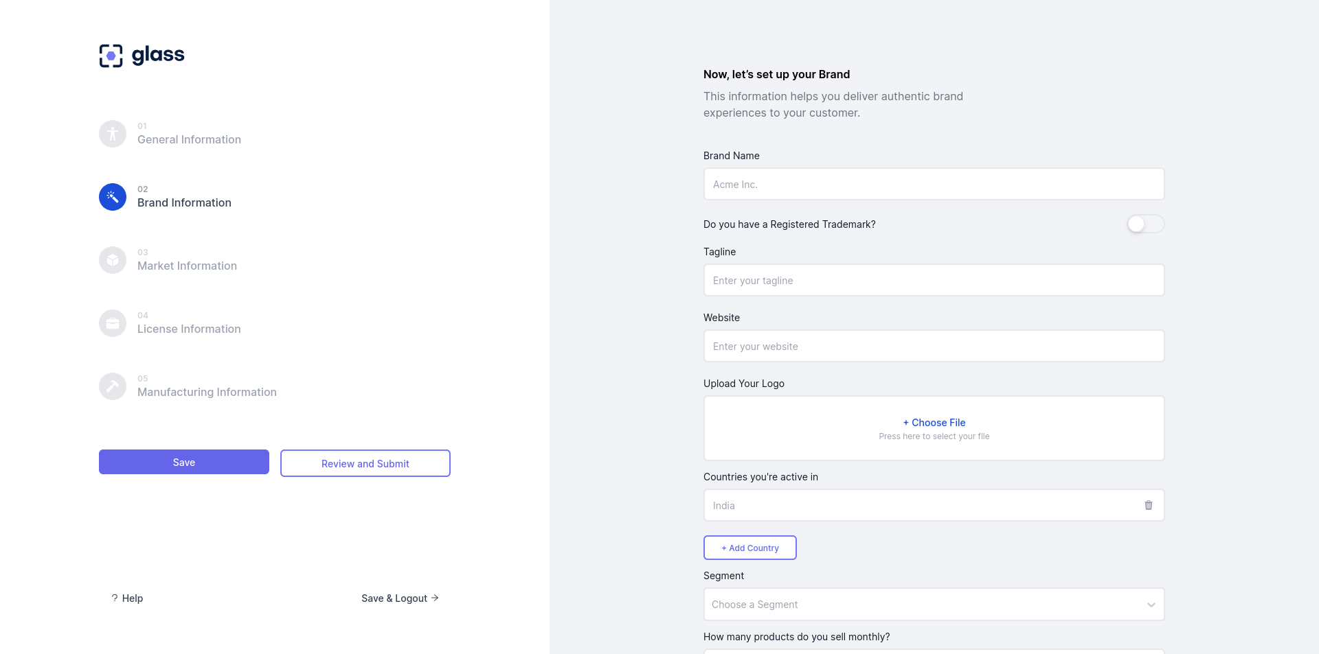 Details about the brand under the organization