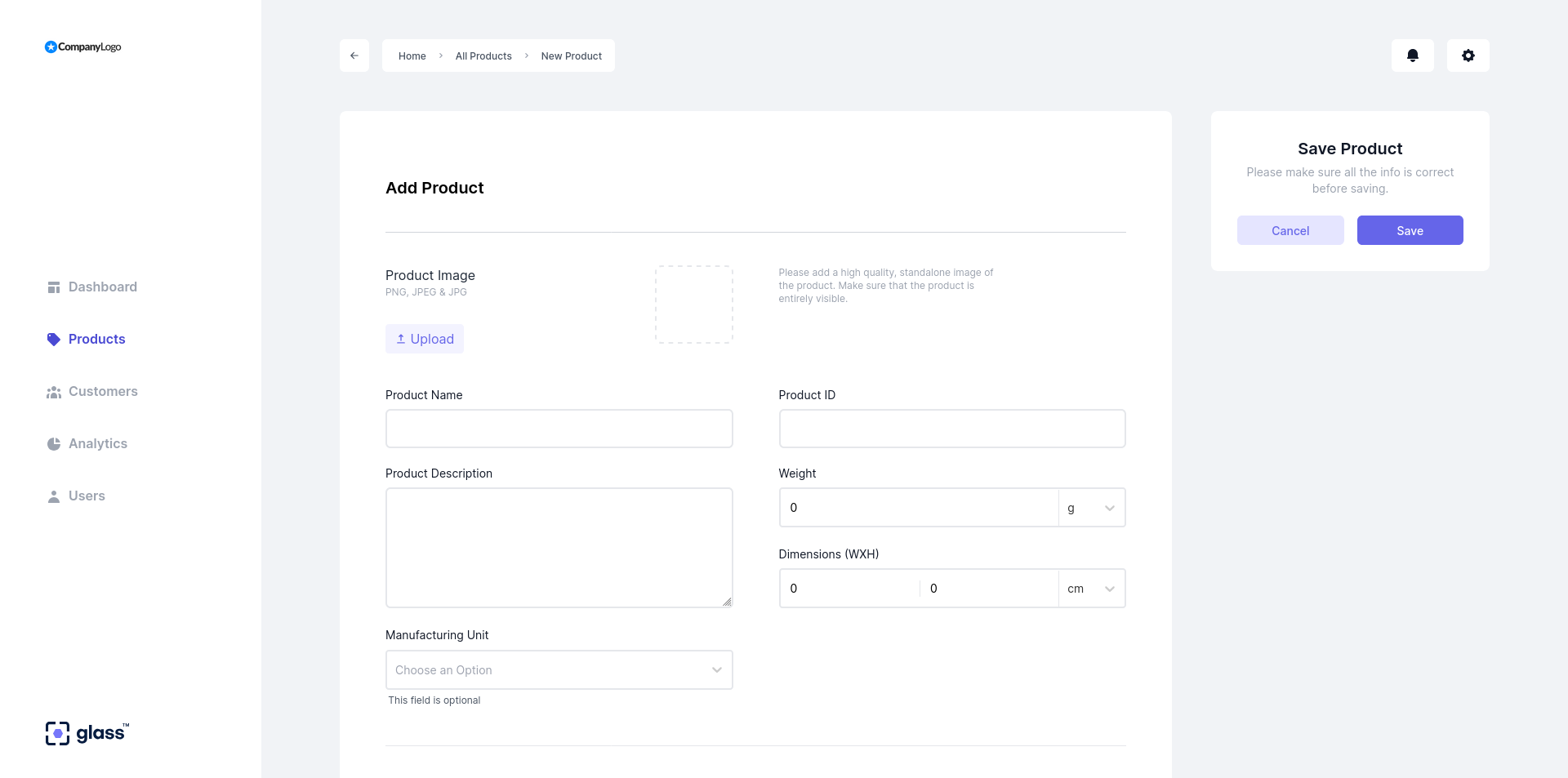 Create a new product under your brand